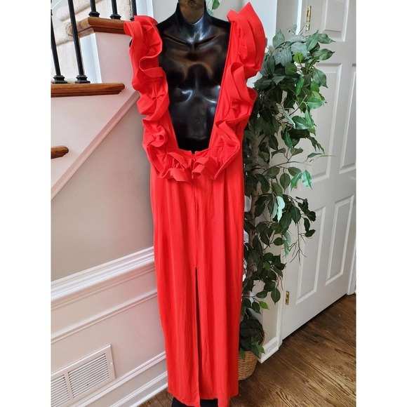 Fashion Nova Always A Good Time Ruffle Polyester Sleeveless Maxi Long Dress 1X - Picture 8 of 16